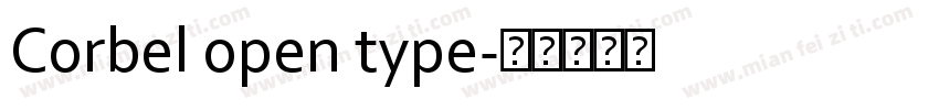 Corbel open type字体转换